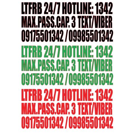 ltfrb hotline|ltfrb contact number.